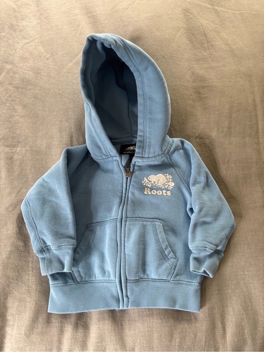Roots Baby Blue Hooded Zip Sweatshirt - Roots (12-18 months)